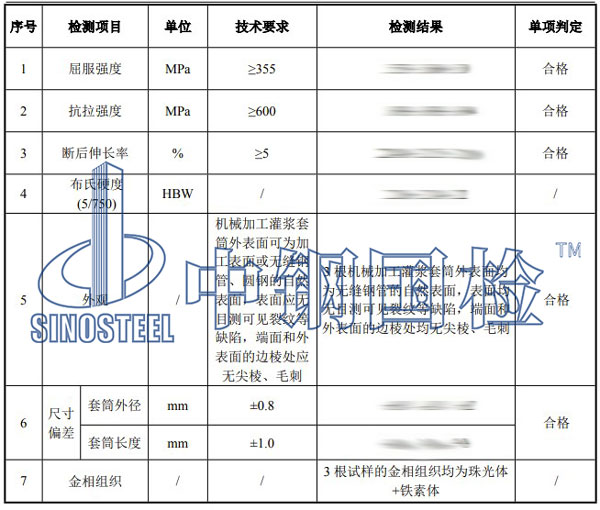 灌浆套筒检测项目效果